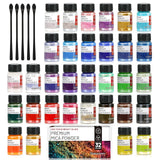 32-Color Mica Glitter Powder Set – Craft Supplies for Candle, Resin, Paint & DIY