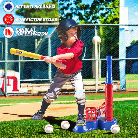 Foot-Operated Baseball Pitching Machine Set – 10-Ball Automatic Launcher for Outdoor Practice