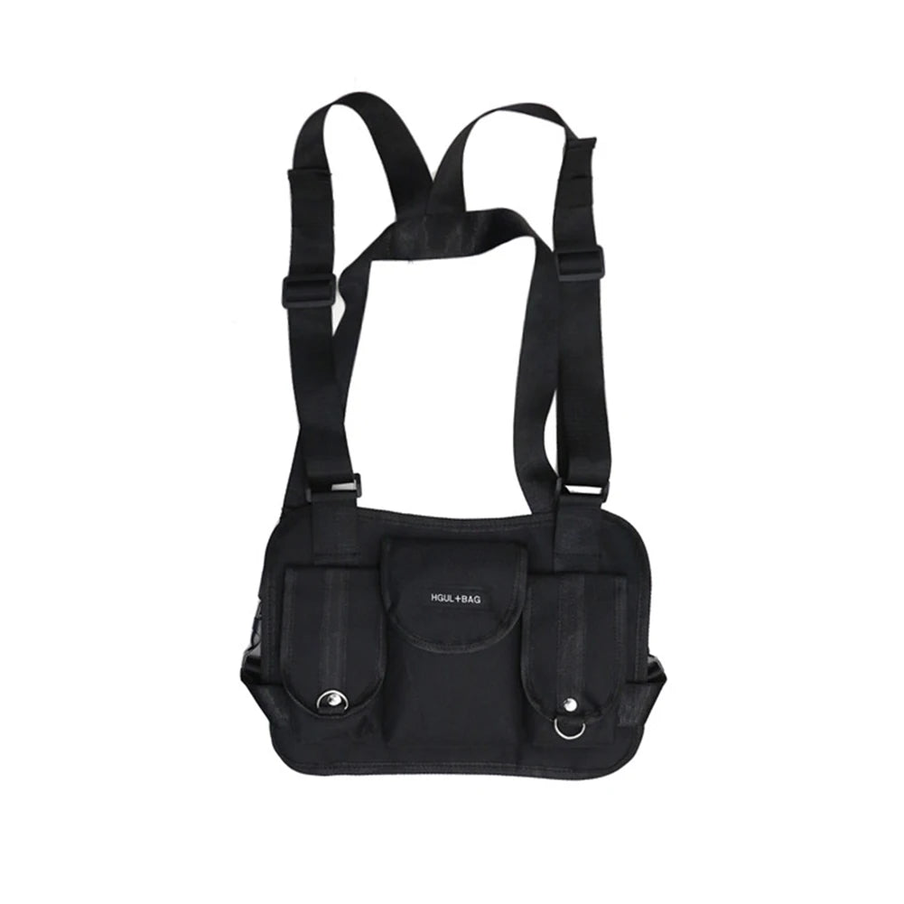 Sports Chest Bag – Large-Capacity Tactical Fanny Pack | Adjustable Breathable Chest Pouch for Workouts & Outdoor Exercise