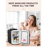 Portable Mini Refrigerator – 3.7 L / 6-Can Cooler & Warmer for Cosmetics, Food & Travel