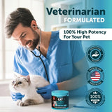 Hemp Cat Calming Treats – Anxiety & Stress Relief with Melatonin for Kittens & Cats, Made in USA, 60ct Jar