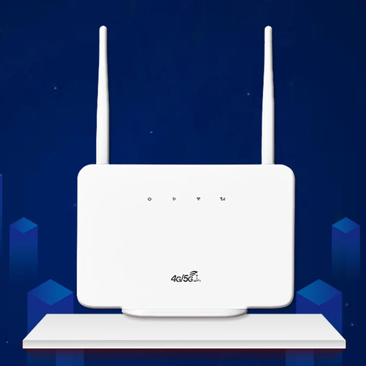4G LTE CPE Router Modem – 300Mbps High-Speed WiFi Router with External Antennas & SIM Card Slot (EU Plug)