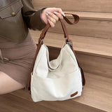 2025 women’s canvas tote bag – large-capacity handbag, multi-functional casual crossbody & shoulder bag for shopping and daily use