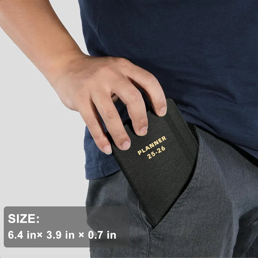 2025–2026 Pocket Calendar Planner (July 2025 – June 2026) – Weekly & Monthly Layout, Premium Paper