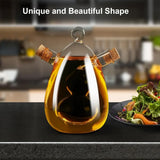 2-in-1 Oil & Vinegar Dispenser Bottle with Cork Stoppers – Olive Oil & Vinegar Cruet Set