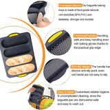 Large Silicone Baking Mold – Non-Stick Baguette & Bread Tray, Food-Grade, Long Handle Oven Bakeware (500 ml+ Capacity)