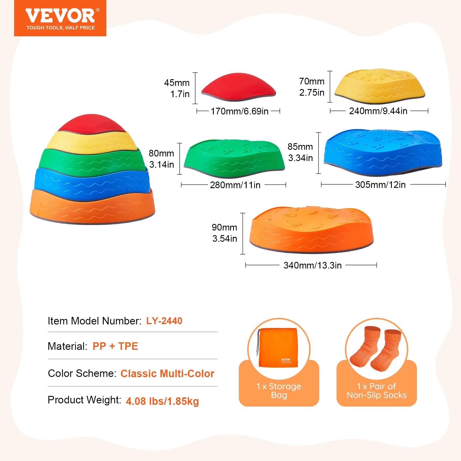Succebuy 5–6 Pcs Balance Stepping Stones – Kids Training & Sensory Play Toys for Indoor/Outdoor Games 🪨👧👦