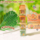Cartoon Capybara Double Hole Pencil Sharpener – Portable Cute Manual Stationery Tool