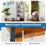 JHK 5 Tier Bookcase Bookshelf Modern Book Case For Books Corner Storage Organizer for Bedroom Home Office Kitchen Living Room - PulinGO