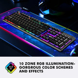 NPET K10V3 Gaming Keyboard – 104-Key Wired RGB Backlit Keyboard for Windows Laptop