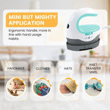 HTVRONT 2nd Gen Portable MINI Heat Press Machine DIY Auto Easy Heating Transfer Iron On HTV for Clothes Bags Shoes Hat T-shirts - PulinGO