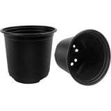 Reusable 100-Piece Plastic Nursery Pots Set with Drainage Holes – 4″/5″/6″ Square Seedling Cups