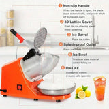 Electric Ice Crusher & Ice Shaver Machine – 143 lbs/hr Snow Cone Maker & Shaved Ice Maker