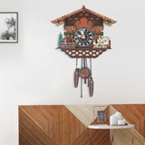 Creative Bird Cuckoo Wall Clock – Wooden Quartz Swing Clock with Auto-Flapping Wings | Battery Operated Home Décor