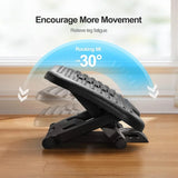 Foot Rest for Under Desk at Work,Adjustable Footrest with Massage Texture and Roller,Ergonomic Foot Stool with 3 Height Position