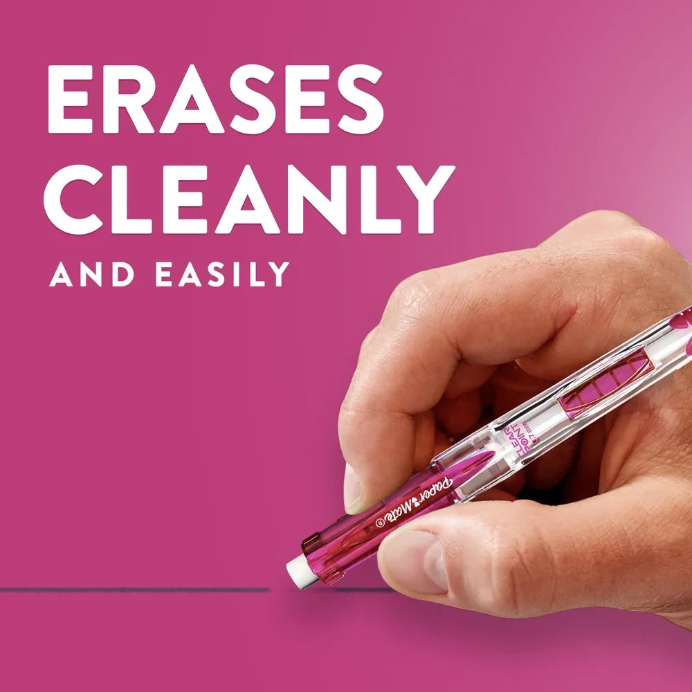 Clear Point Mechanical Pencils – 0.7 mm Lead with Advance Mechanism & Jumbo Eraser (2-Pack)