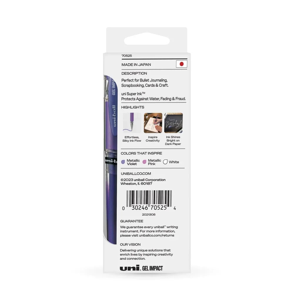 Gel Impact Pens – 3-Pack Bold Point (1.0mm) Assorted Ink Gel Pens for Smooth, Vivid Writing 🖋️