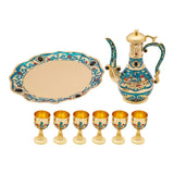 Vintage Coffee Pot & Teapot Cup Set – Elegant 6-Cup Tea Service with Coffee Pot & Decorative Flair