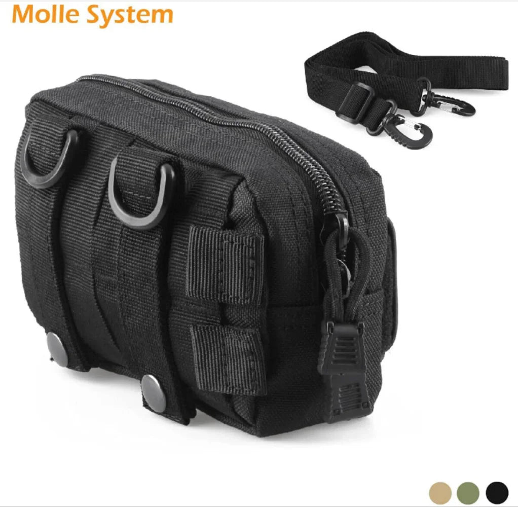 MOLLE Tactical Waterproof Pouch – Compact EDC Utility Tool Bag for Hiking, Fishing, Camping, Hunting & Outdoor Work