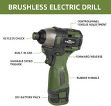 17V Brushless Cordless Drill & Impact Driver Set – 140Nm Power, 3-Speed, 2 Batteries + Full Accessories