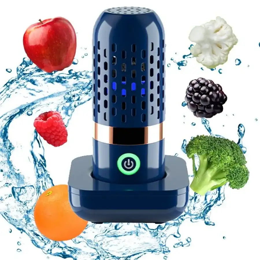 2-in-1 Portable Fruit & Vegetable Cleaning Capsule Machine – USB Rechargeable Produce Washer