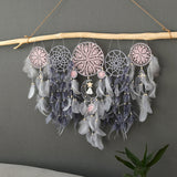 5-Piece Large Dreamcatcher Set – Handmade Boho Wall Hanging with Feathers & Beads | Dream Catcher Décor for Bedroom & Living Room