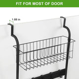 5-Tier Over-Door Metal Towel Rack with Hooks & Basket – Heavy-Duty Space-Saving Storage Organizer