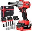 Cordless 1/2″ Drive Impact Wrench – 480 ft-lbs (650 N·m) Max Torque with 4000 mAh Battery & 4 Sockets