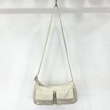 Women’s Fashion Shoulder Bag – Solid Colour Under-Arm Messenger with Multi-Pockets & Zipper Closure