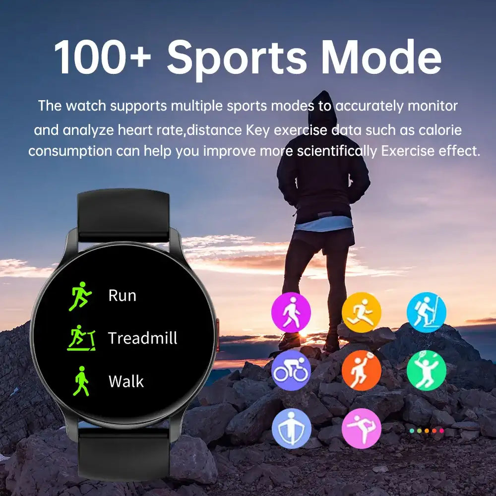 Smart Watch AMOLED Always-On Display – Bluetooth Call, Fitness Tracker, IP68 Waterproof (Men & Women)