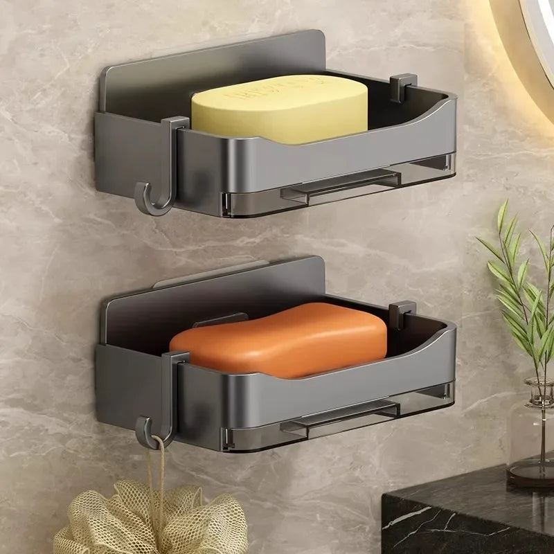 Wall-Mounted Self-Draining Soap Dish – No Water Accumulation Holder for Bathroom & Kitchen