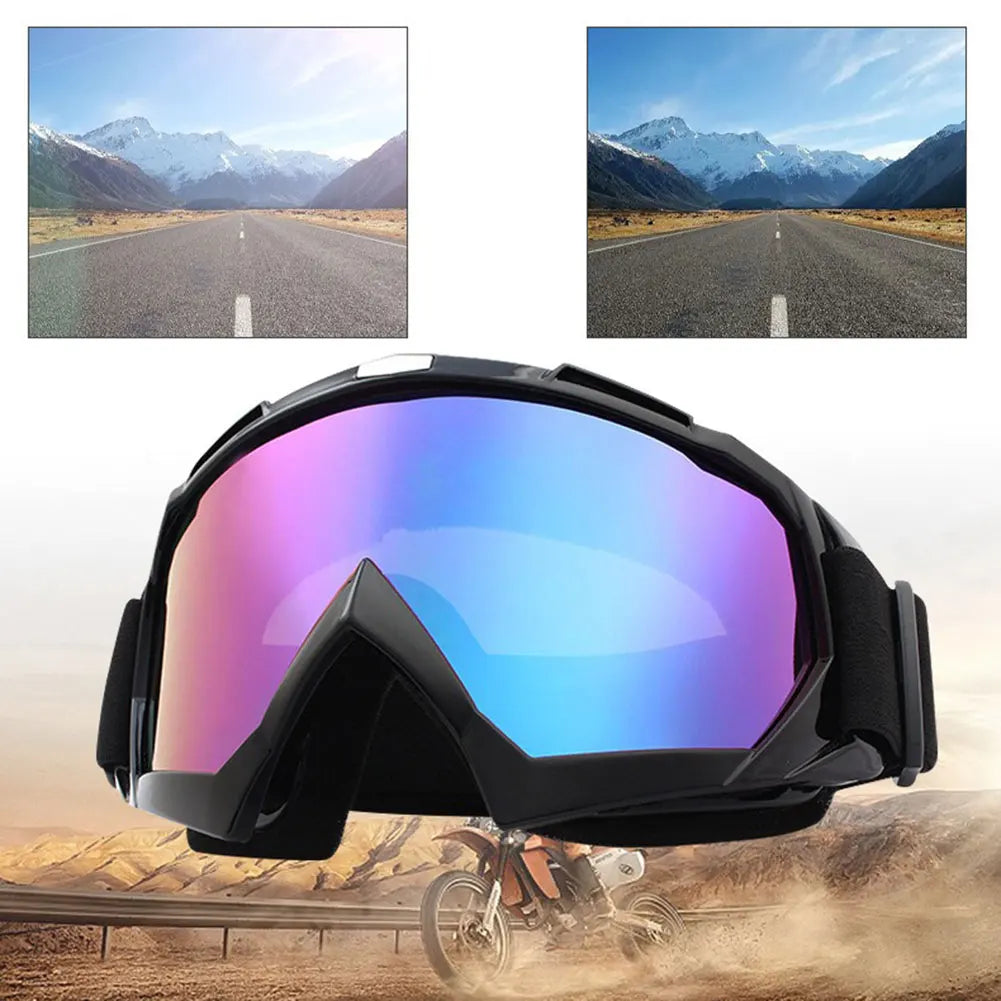 Motorcycle & Snowboard Goggles – Windproof Anti-Fog Cycling Sunglasses with UV Protection for Winter Outdoor Sports