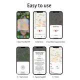 Smart Card Wallet Tracker – Bluetooth & GPS Locator with Keychain Hole for Wallets, Phones & Keys