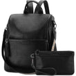 Ravuo Vegan Leather Convertible Backpack Purse — Multi-Style Women’s Travel & Everyday Shoulder Bag