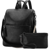 Ravuo Vegan Leather Convertible Backpack Purse — Multi-Style Women’s Travel & Everyday Shoulder Bag