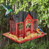 Large Capacity Hanging Metal Bird Feeder – Weather-Resistant Mesh Cover with Seed Tray & Squirrel Protection