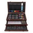 142-Piece Ultimate Wooden Art Set – 24 Colored Pencils, 24 Oil Pastels, 60 Crayons & Watercolor Kit 🎨