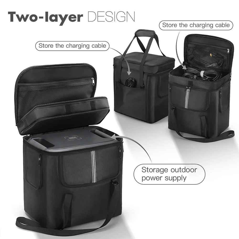 Waterproof Carrying Case for BLUETTI AC180 – Travel Storage Bag with Shoulder Strap & Handle