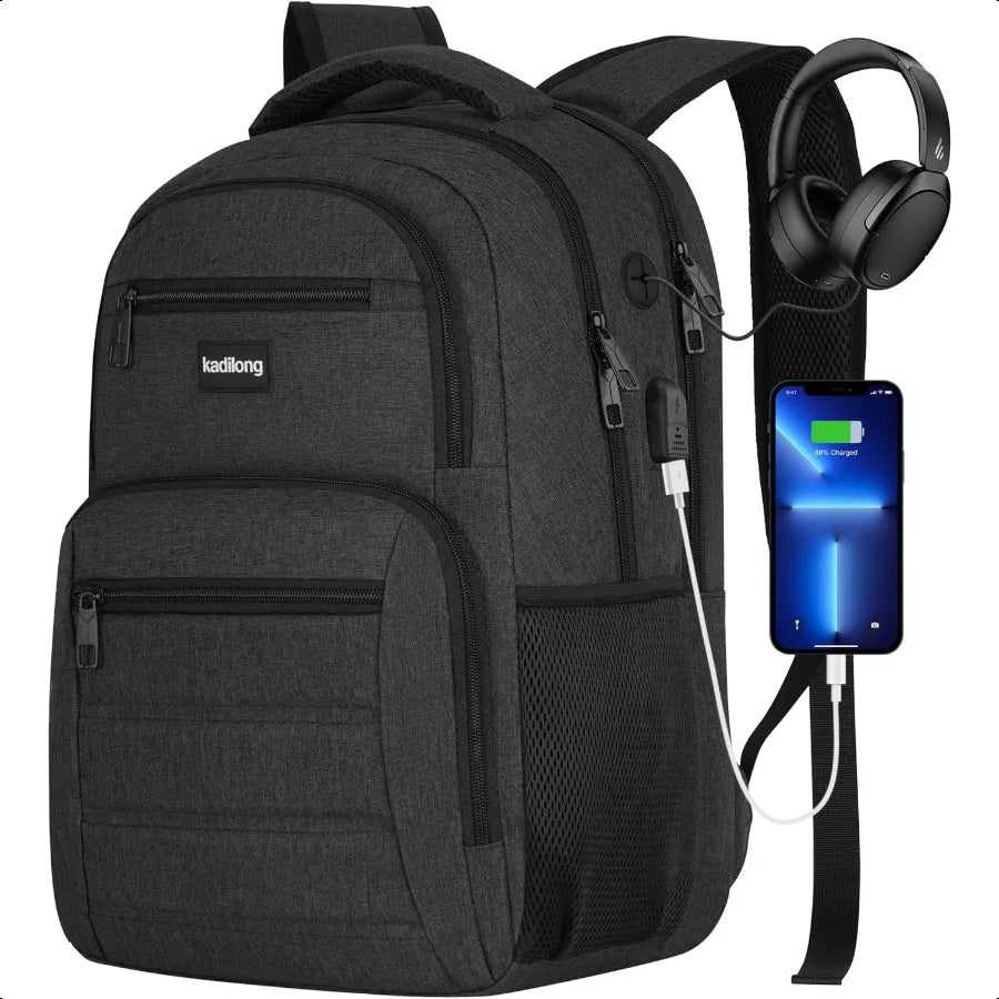 USB-Charging Anti-Theft Laptop Backpack — 15.6" Travel, School & Work Bag for Men & Women