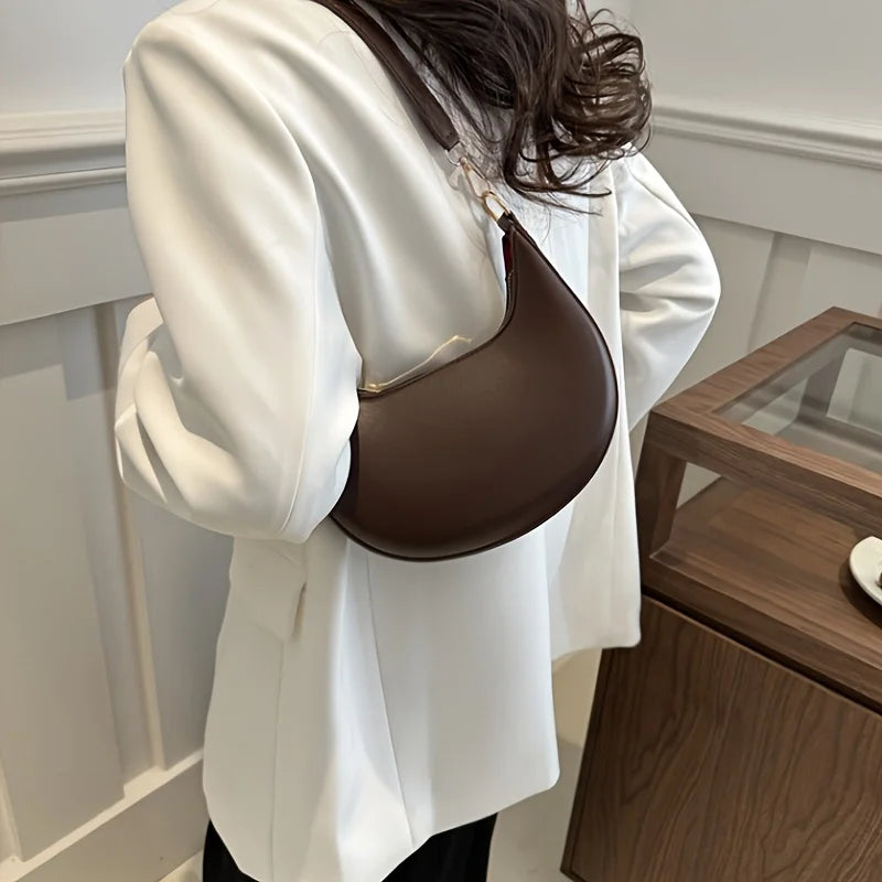 Women’s Moon-Shaped Crossbody Shoulder Bag – High-End Single Shoulder Luxury Design