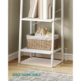 Tier Freestanding Corner Bookcase with Hooks for Home, Office & Kitchen Storage - PulinGO