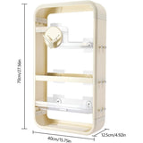 Wall-Mount Makeup Organizer Adhesive Shelf – No-Drill Bathroom & Vanity Storage