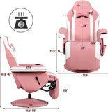 Gaming Recliner Massage Chair – PU Leather Single Sofa with Footrest, Cup Holder, Side Pouch & Ergonomic Massage Support