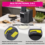 Lecon Chef 3-in-1 Electric Food Processor – Vegetable Dicer, Chopper & Slicer with 3 Stainless Steel Blades