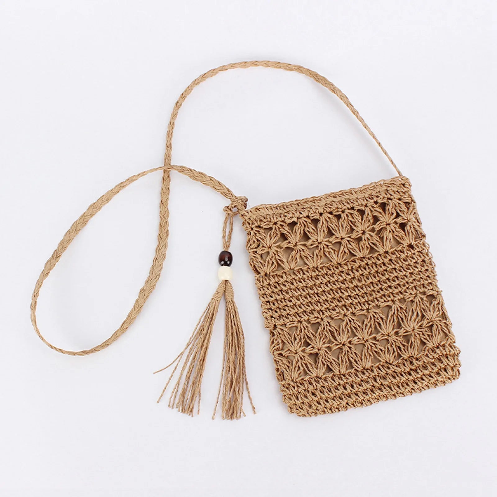 New Small Straw Bag for Women – Handmade Summer Beach Rattan Crossbody & Shoulder Bag with Boho Tassels 🏖️✨