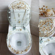 Resin Decorative Toilet Seat with Chrome Hinges – Shell Motif Bathroom Accent