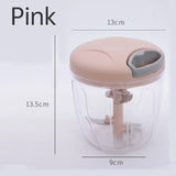 500 / 900 mL Manual Meat Mincer & Garlic Chopper – Multi-Purpose Food Crusher with Stainless Blades