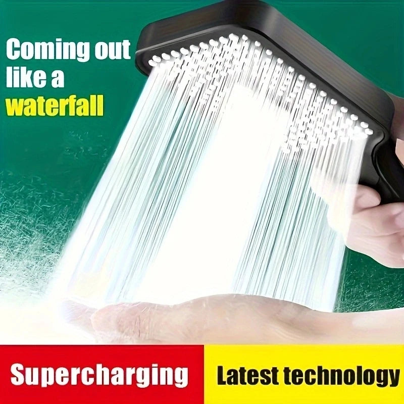 Large-Area High-Pressure Shower Head – 3 Modes Adjustable Water-Saving Spa-Style Nozzle