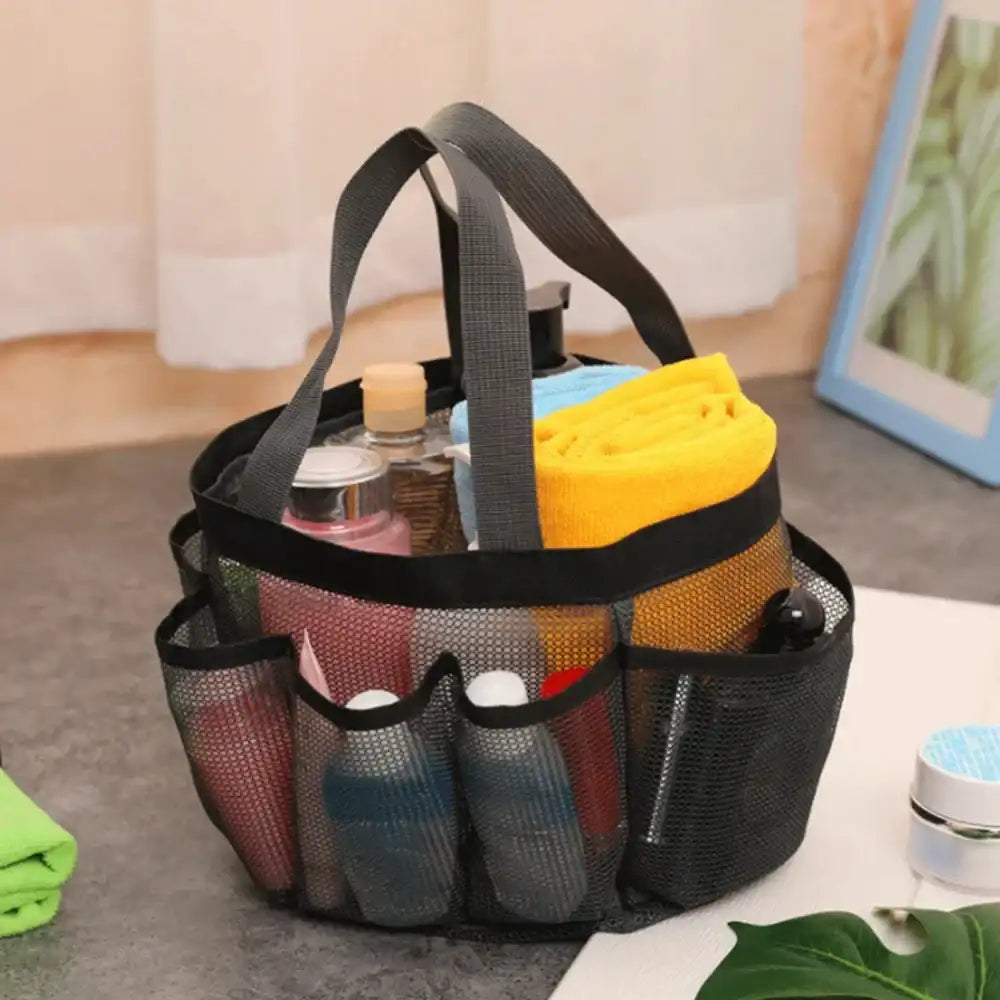 “Portable Hanging Shower Caddy Bag – Large Capacity Toilet & Bath Storage for Dorm, Gym & Camping”