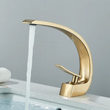 Luxury Brass Deck-Mounted Matte Black Basin Faucet – Single-Hole Mixer Tap Hot & Cold